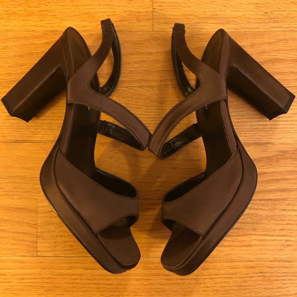 NWT Dark Purple Strappy Heels